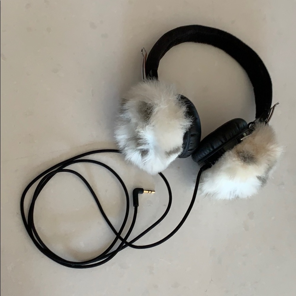 Fuzzy ear phones...